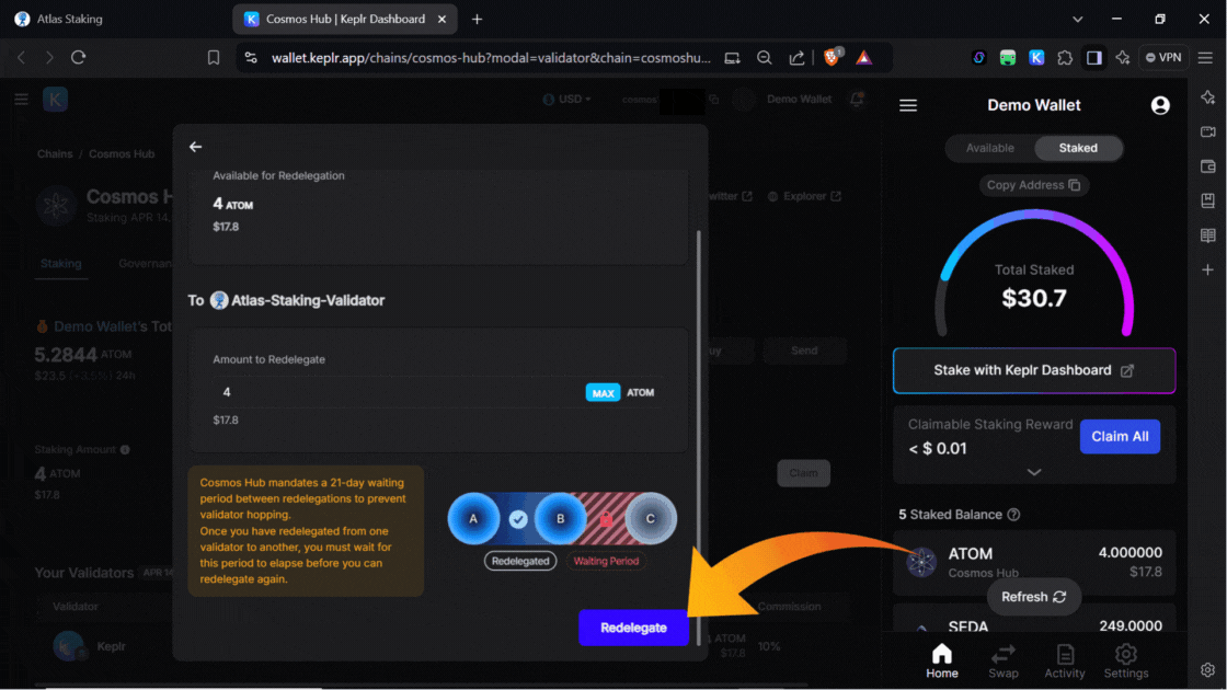 ATOM validator, switch validators in Keplr, how to redelegate using Keplr, where to stake ATOM, how to stake Cosmos ATOM in Keplr, Keplr mobile wallet app, the best place to stake ATOM, the best ATOM validator, which ATOM validator do I choose, how do you stake on Keplr, is ATOM staking worth it, Is ATOM good for staking, ATOM staking APY, What is the reward for ATOM staking, How do I get ATOM on my Keplr wallet, Keplr wallet staking guide, ATOM staking rewards calculator, How to delegate ATOM tokens, Is ATOM Proof of Stake, Does Keplr wallet support ATOM, Trading ATOM on Keplr wallet, How to add ATOM to Keplr wallet, ATOM liquid staking, What wallets support ATOM, Best place to stake ATOM, How long does it take to unstake ATOM, How does ATOM staking work, Should I stake ATOM on Kraken, Should I stake ATOM on Coinbase, staking ATOM on Binance, Is ATOM staking legit, Why is staking ATOM a good idea, Can I restake ATOM, Compound ATOM staking rewards